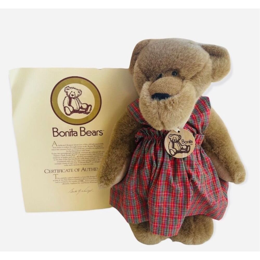 New in Crate Applause Bonita Bears Tessica Teddy Bear Collectible Doll Plush